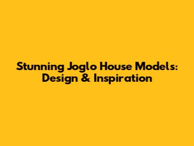 **Stunning Joglo House Models: Design & Inspiration**