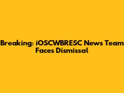 Breaking: iOSCWBRESC News Team Faces Dismissal