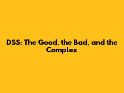 DSS: The Good, the Bad, and the Complex