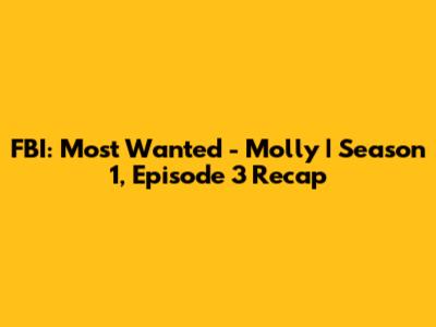 FBI: Most Wanted - Molly | Season 1, Episode 3 Recap