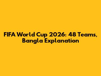 FIFA World Cup 2026: 48 Teams, Bangla Explanation