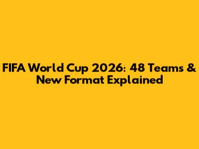 FIFA World Cup 2026: 48 Teams & New Format Explained