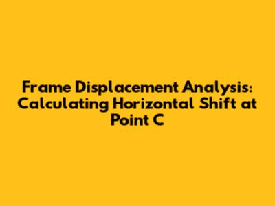 Frame Displacement Analysis: Calculating Horizontal Shift at Point C