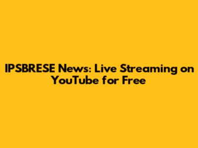 IPSBRESE News: Live Streaming on YouTube for Free