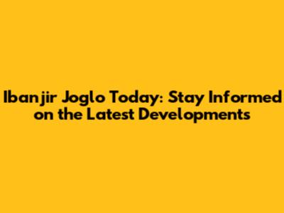 Ibanjir Joglo Today: Stay Informed on the Latest Developments