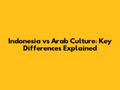 Indonesia vs Arab Culture: Key Differences Explained
