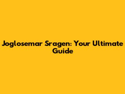 Joglosemar Sragen: Your Ultimate Guide