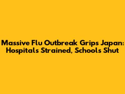 Massive Flu Outbreak Grips Japan: Hospitals Strained, Schools Shut