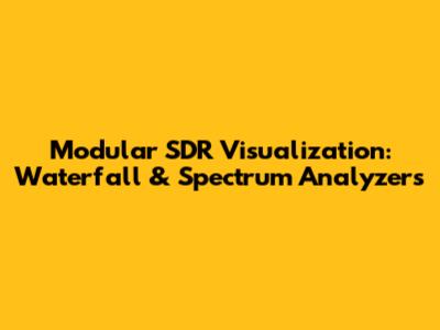 Modular SDR Visualization: Waterfall & Spectrum Analyzers