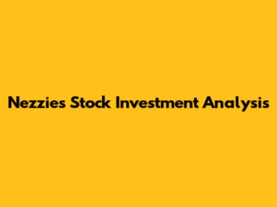 Nezzie's Stock Investment Analysis