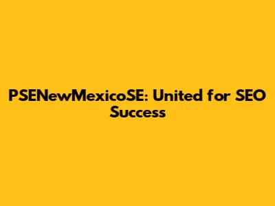 PSENewMexicoSE: United for SEO Success