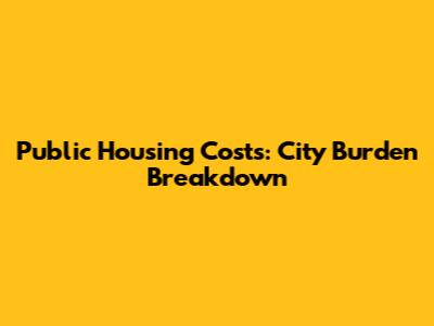 Public Housing Costs: City Burden Breakdown