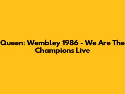 Queen: Wembley 1986 - 'We Are The Champions' Live