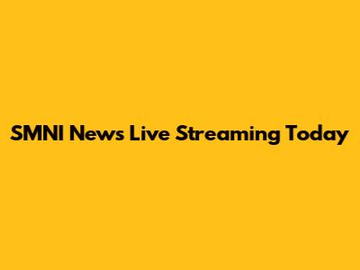SMNI News Live Streaming Today