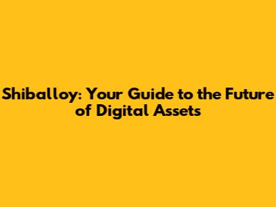 Shiballoy: Your Guide to the Future of Digital Assets