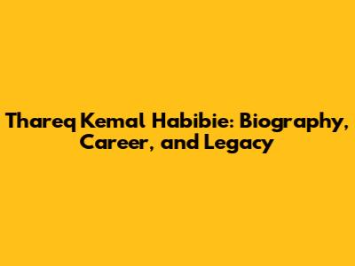 Thareq Kemal Habibie: Biography, Career, and Legacy