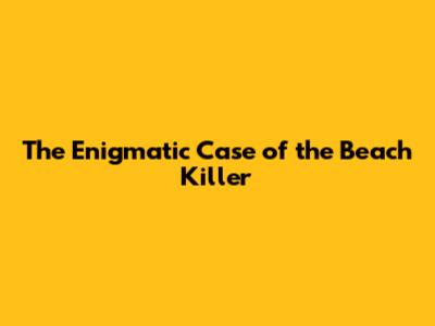 The Enigmatic Case of the Beach Killer