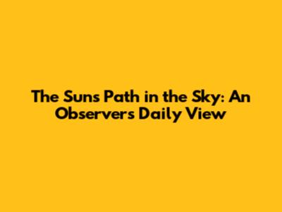 The Sun's Path in the Sky: An Observer's Daily View