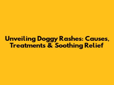 Unveiling Doggy Rashes: Causes, Treatments & Soothing Relief