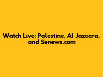 Watch Live: Palestine, Al Jazeera, and Senews.com