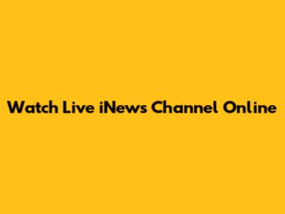 Watch Live iNews Channel Online