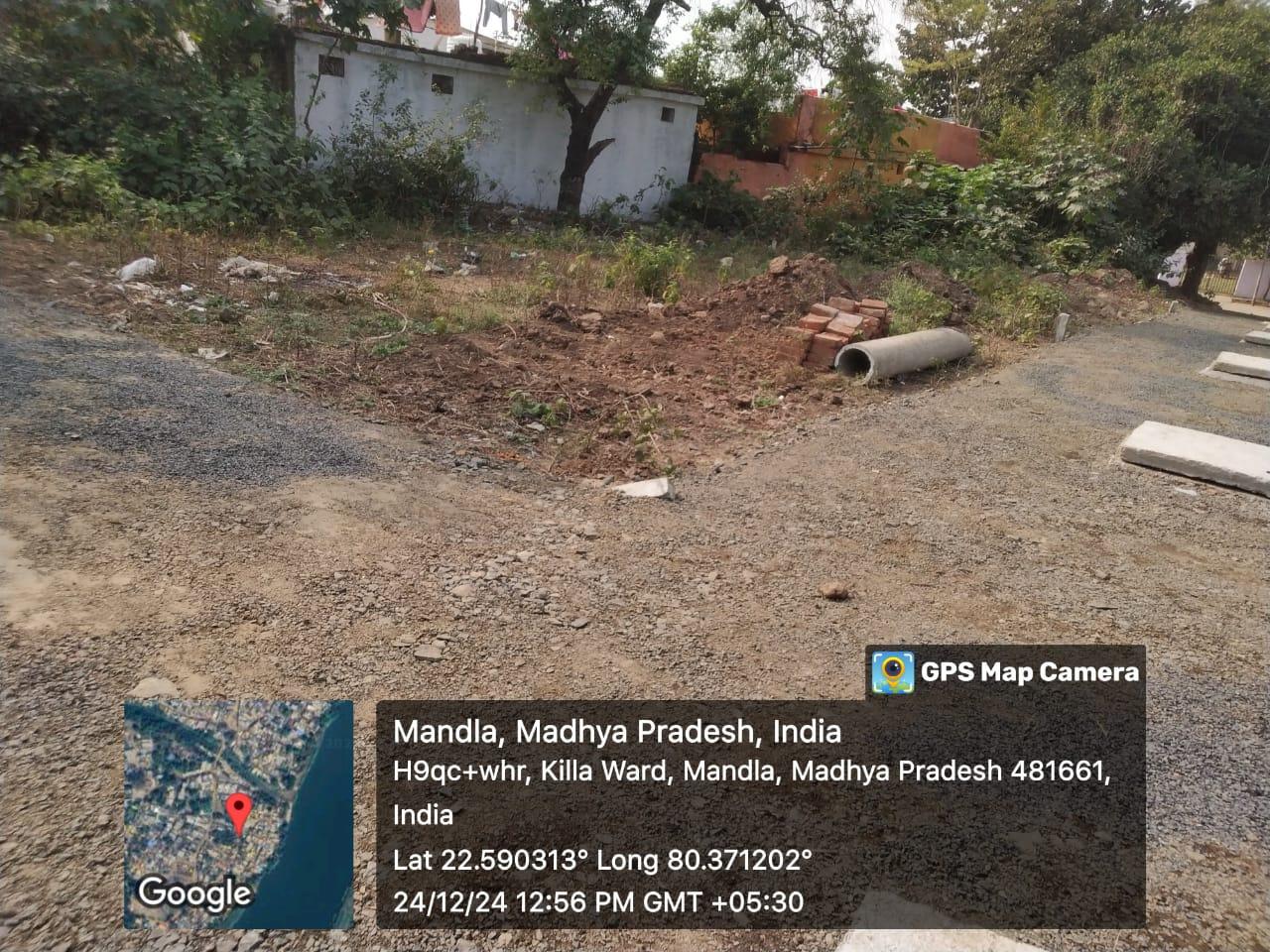 988 sqft Plot for Sale in Kila Ward, Raj Rajeshwari Ward, Mandla – ₹1800/sqft